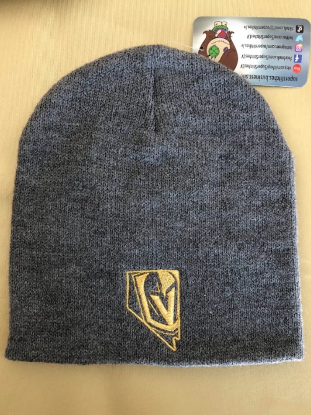 Las Vegas Golden Knights Grey Nevada Framed Logo Beanies!
